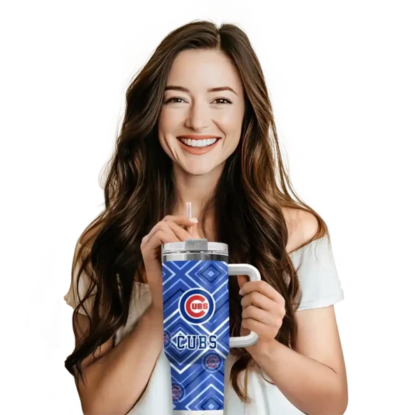 customized chicago cubs bold diamonds blue curved tumbler premium grade 1 1.webp