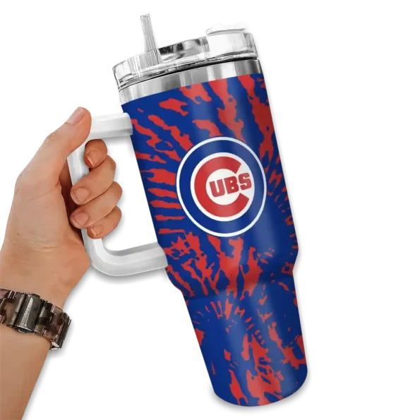 customized chicago cubs burst swirl blue curved tumbler fashion forward 1 1.webp