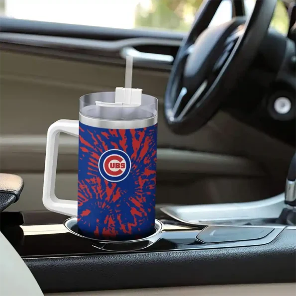 customized chicago cubs burst swirl blue curved tumbler trendy 1 1.webp