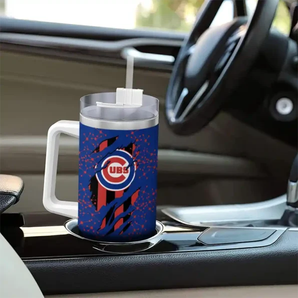 customized chicago cubs claw cut blue black curved tumbler trendy 1 1.webp