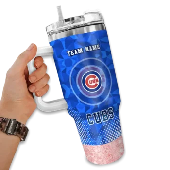 customized chicago cubs geometric prism blue curved tumbler fashion forward 1 1.webp