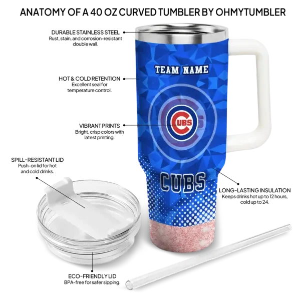 customized chicago cubs geometric prism blue curved tumbler new arrival 1 1.webp