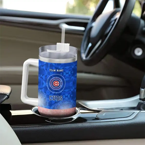 customized chicago cubs geometric prism blue curved tumbler trendy 1 1.webp