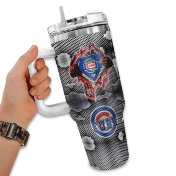 customized chicago cubs superman shield blue gray curved tumbler fashion forward 1 1.webp