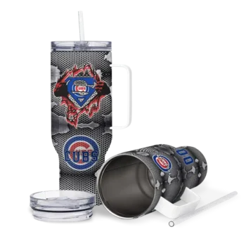 customized chicago cubs superman shield blue gray curved tumbler high quality 1 1.webp