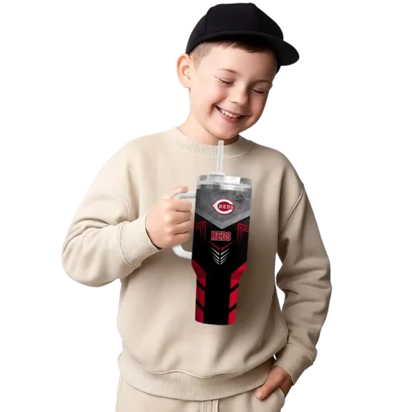 customized cincinnati reds arrow armor red black curved tumbler latest model 1 1.webp