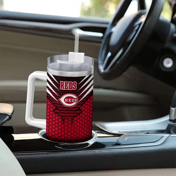 customized cincinnati reds hex texture red curved tumbler trendy 1 1.webp