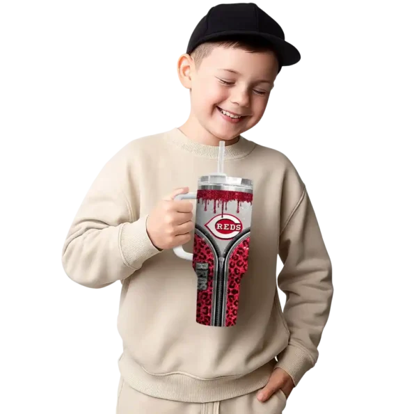 customized cincinnati reds leopard zipper red curved tumbler latest model 1 1.webp
