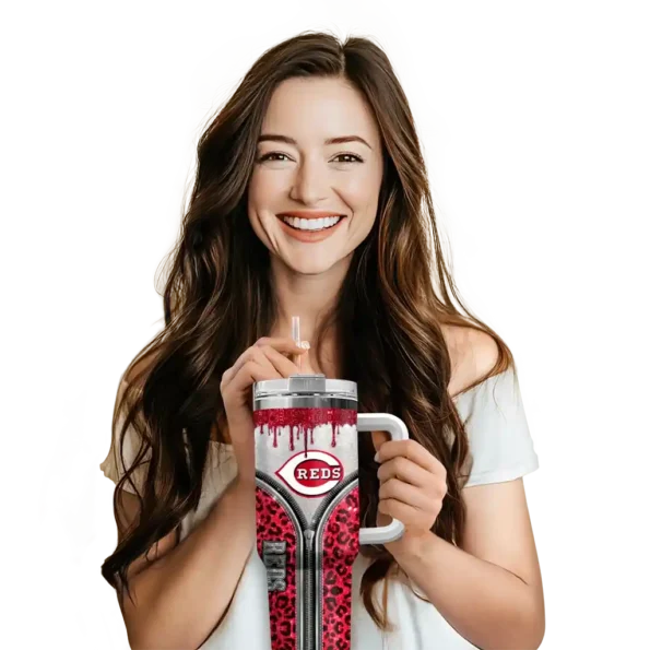 customized cincinnati reds leopard zipper red curved tumbler premium grade 1 1.webp