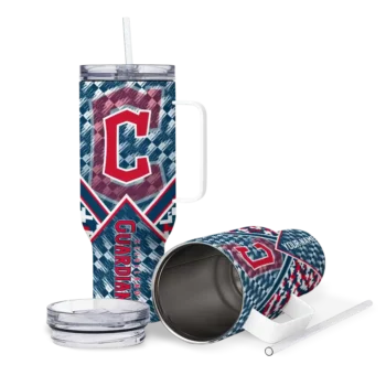 customized cleveland guardians chevron angle navy blue curved tumbler high quality 1 1.webp