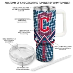 customized cleveland guardians chevron angle navy blue curved tumbler best selling 1 1.webp