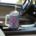 customized cleveland guardians chevron angle navy blue curved tumbler best selling 1 1.webp