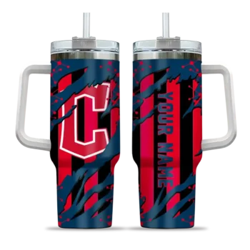 customized cleveland guardians claw cut navy blue black curved tumbler best selling 1 1.webp