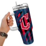 customized cleveland guardians claw cut navy blue black curved tumbler best selling 1 1.webp