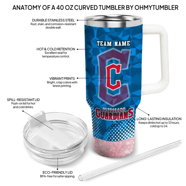 customized cleveland guardians geometric prism navy blue curved tumbler new arrival 1 1.webp