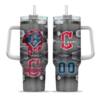 customized cleveland guardians superman shield navy blue gray curved tumbler best selling 1 1.webp