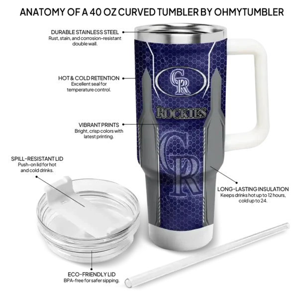 customized colorado rockies hexagon armor blue curved tumbler new arrival 1 1.webp