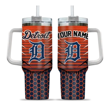 customized detroit tigers hex texture navy curved tumbler best selling 1 1.webp
