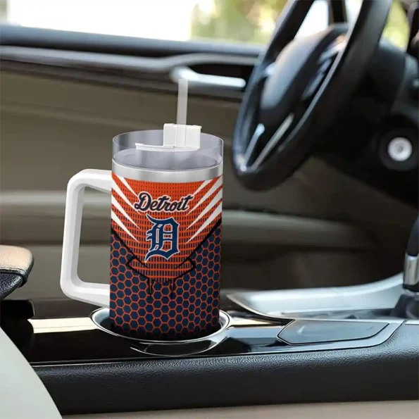 customized detroit tigers hex texture navy curved tumbler trendy 1 1.webp