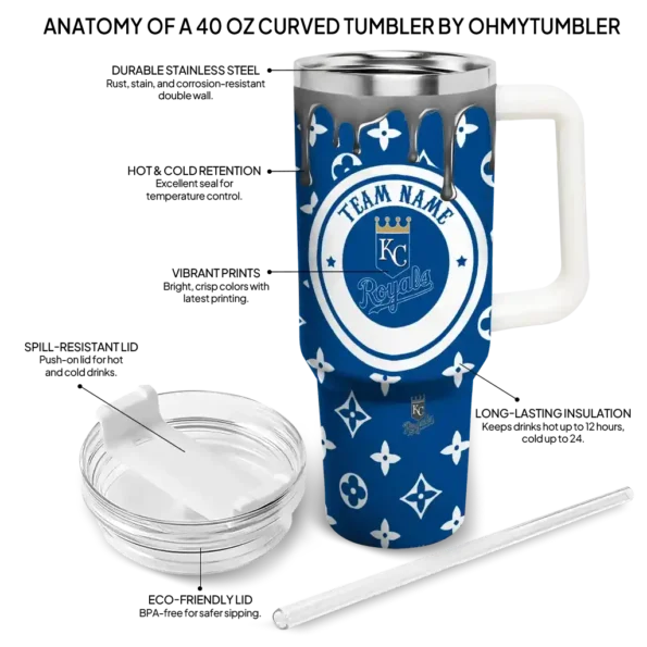 customized kansas city royals bullseye drips royal blue curved tumbler new arrival 1 1.webp