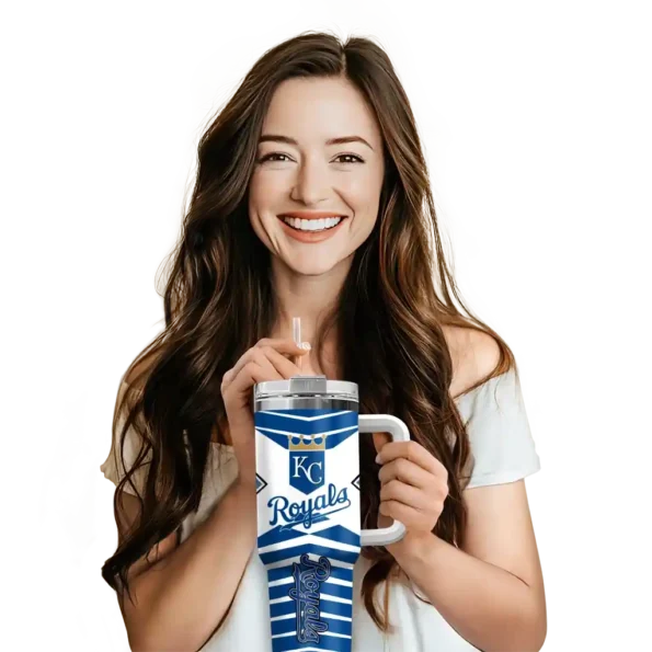 customized kansas city royals chevron layers royal blue curved tumbler premium grade 1 1.webp