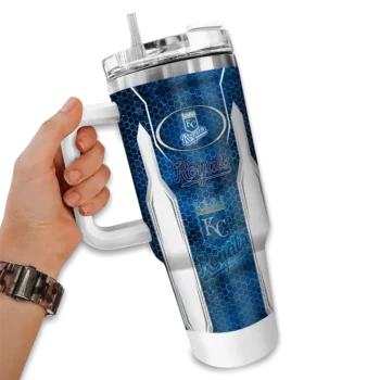 customized kansas city royals hexagon armor royal blue curved tumbler fashion forward 1 1.webp