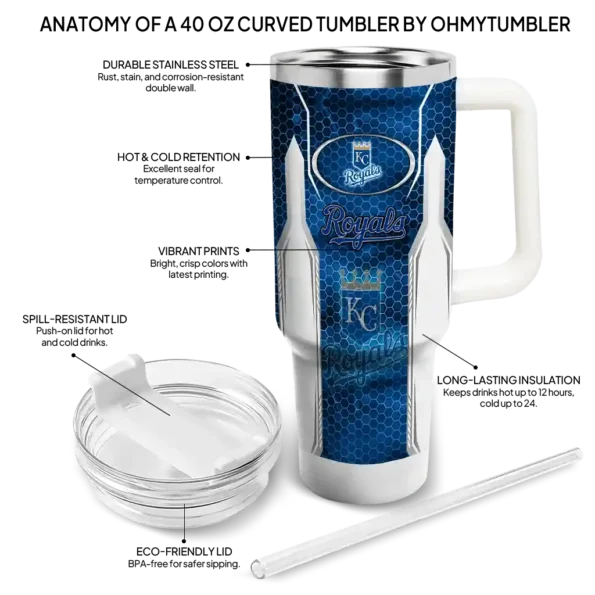 customized kansas city royals hexagon armor royal blue curved tumbler new arrival 1 1.webp