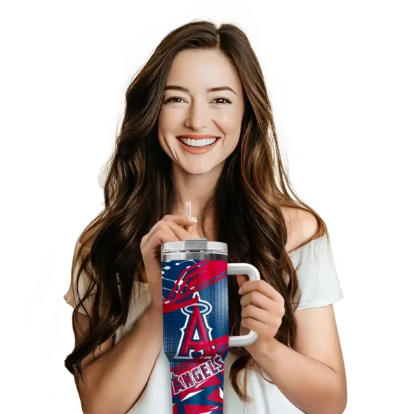 customized los angeles angels abstract paths blue curved tumbler premium grade 1 1.webp