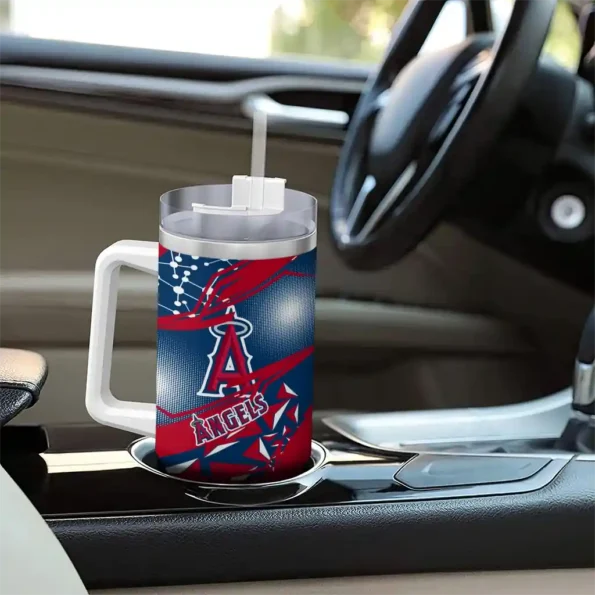customized los angeles angels abstract paths blue curved tumbler trendy 1 1.webp
