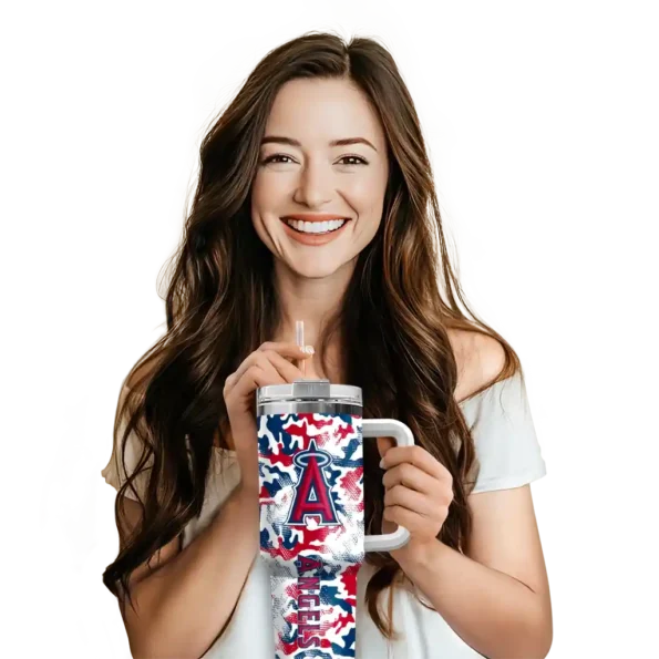 customized los angeles angels camo mashup blue white curved tumbler premium grade 1 1.webp
