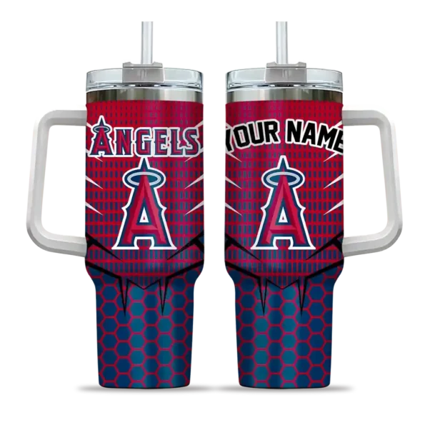customized los angeles angels hex texture blue curved tumbler best selling 1 1.webp