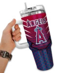 customized los angeles angels hex texture blue curved tumbler best selling 1 1.webp