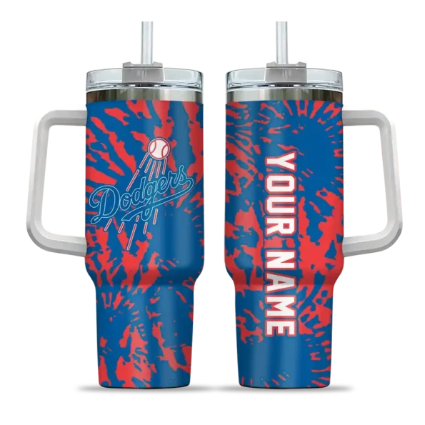 customized los angeles dodgers burst swirl blue curved tumbler best selling 1 1.webp