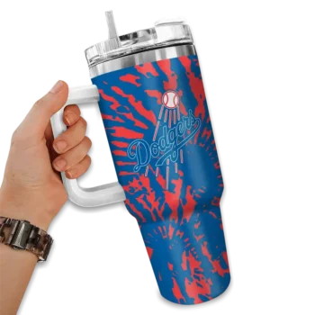 customized los angeles dodgers burst swirl blue curved tumbler fashion forward 1 1.webp