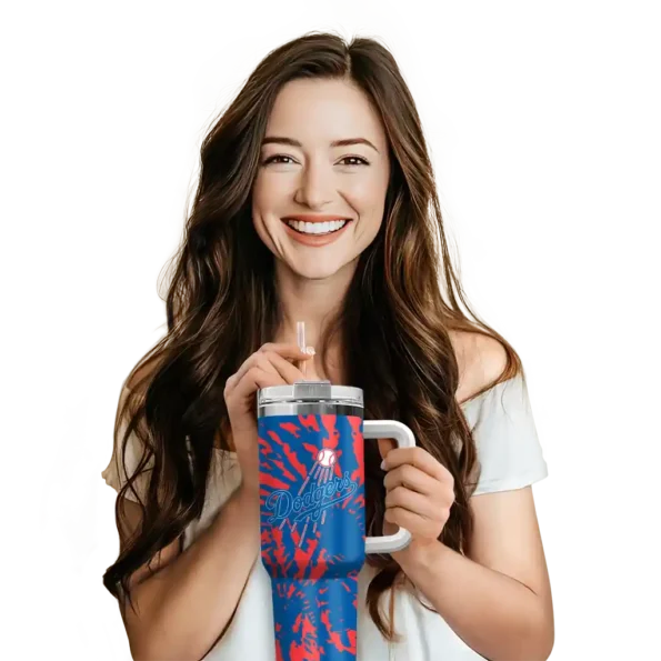 customized los angeles dodgers burst swirl blue curved tumbler premium grade 1 1.webp