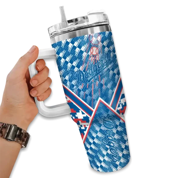 customized los angeles dodgers chevron angle blue curved tumbler fashion forward 1 1.webp
