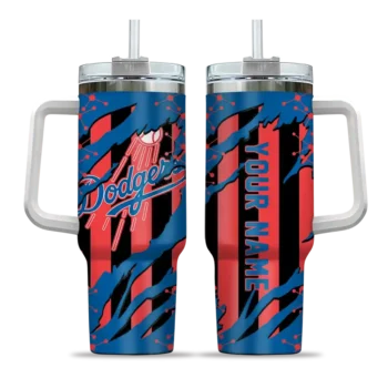 customized los angeles dodgers claw cut blue black curved tumbler best selling 1 1.webp