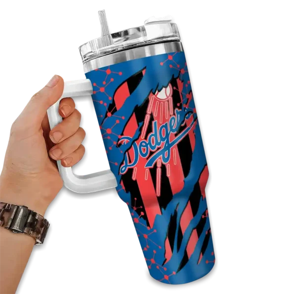 customized los angeles dodgers claw cut blue black curved tumbler fashion forward 1 1.webp