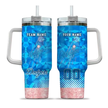 customized los angeles dodgers geometric prism blue curved tumbler best selling 1 1.webp