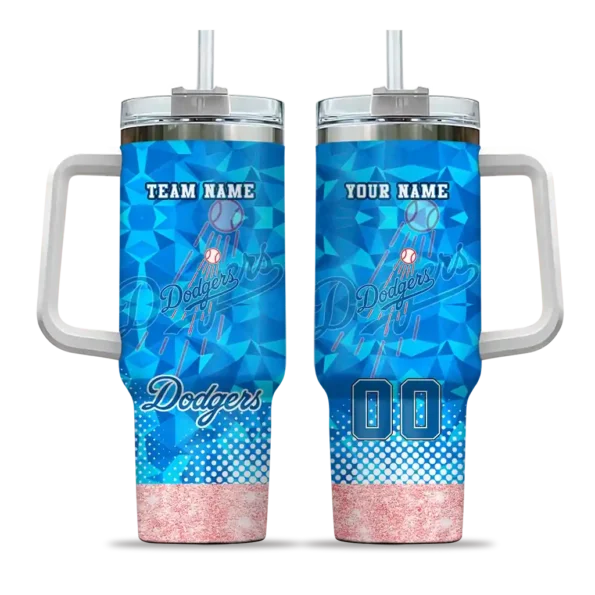 customized los angeles dodgers geometric prism blue curved tumbler best selling 1 1.webp