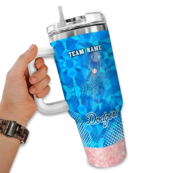 customized los angeles dodgers geometric prism blue curved tumbler fashion forward 1 1.webp