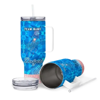 customized los angeles dodgers geometric prism blue curved tumbler high quality 1 1.webp
