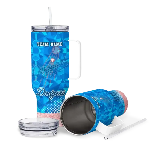 customized los angeles dodgers geometric prism blue curved tumbler high quality 1 1.webp