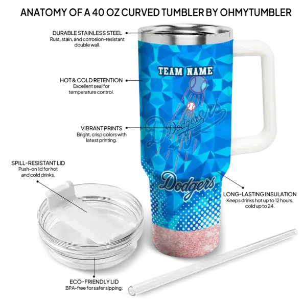 customized los angeles dodgers geometric prism blue curved tumbler new arrival 1 1.webp