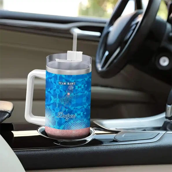 customized los angeles dodgers geometric prism blue curved tumbler trendy 1 1.webp