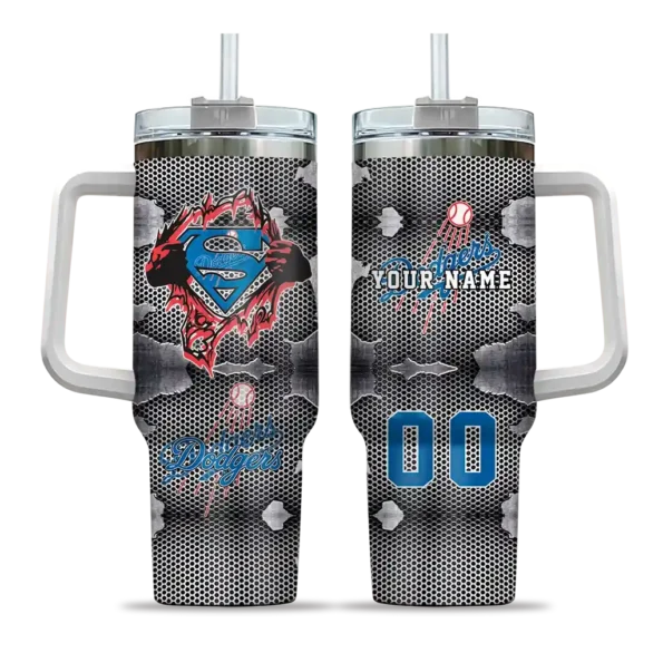 customized los angeles dodgers superman shield blue gray curved tumbler best selling 1 1.webp
