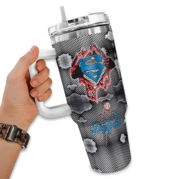 customized los angeles dodgers superman shield blue gray curved tumbler fashion forward 1 1.webp