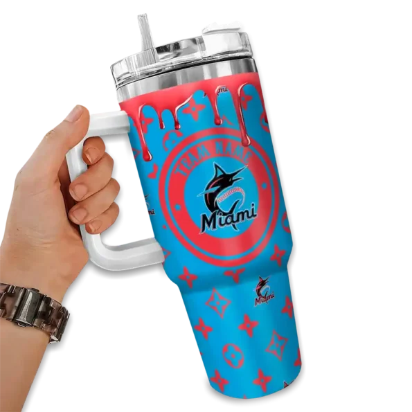 customized miami marlins bullseye drips blue curved tumbler fashion forward 1 1.webp
