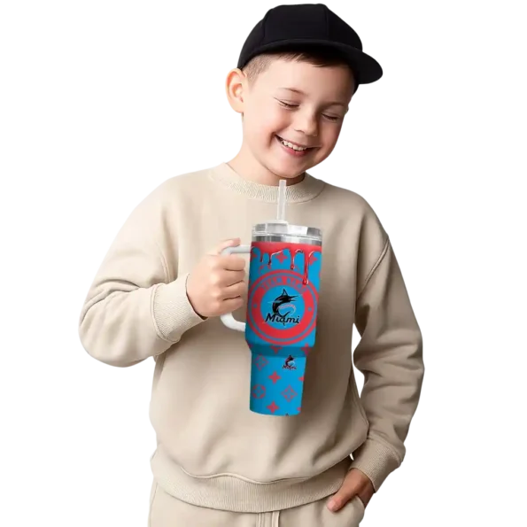 customized miami marlins bullseye drips blue curved tumbler latest model 1 1.webp