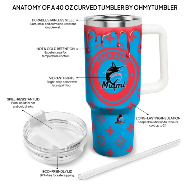 customized miami marlins bullseye drips blue curved tumbler new arrival 1 1.webp